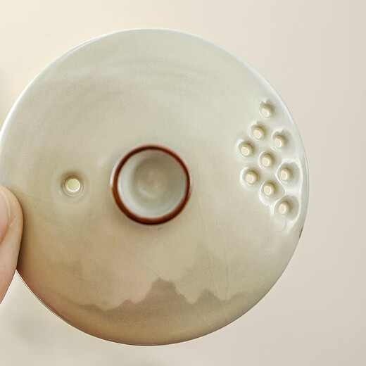 Ru Kiln Travel Tea Set Portable Tea Maker Kung Fu Tea Cup Gift Cup Outdoor Camping Tea Drinking Equipment Mountain and Sea Fog Handheld Pot Three-Cup 4-piece Set + Travel Bag