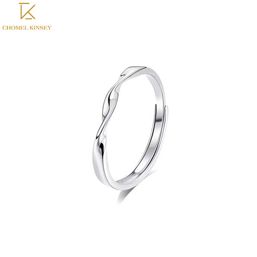 CHOMEL KINSEY Sansheng III 999 sterling silver pair ring high-end light luxury niche design couple ring 520 Valentine's Day gift 999 sterling silver Sansheng III couple ring female open ring