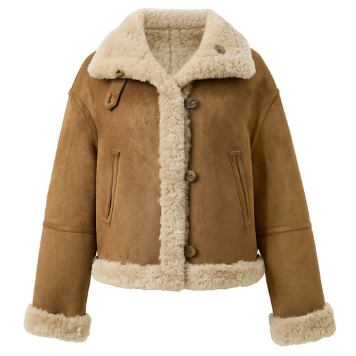 Sancai 2025 winter new imitation suede reversible fur coat M