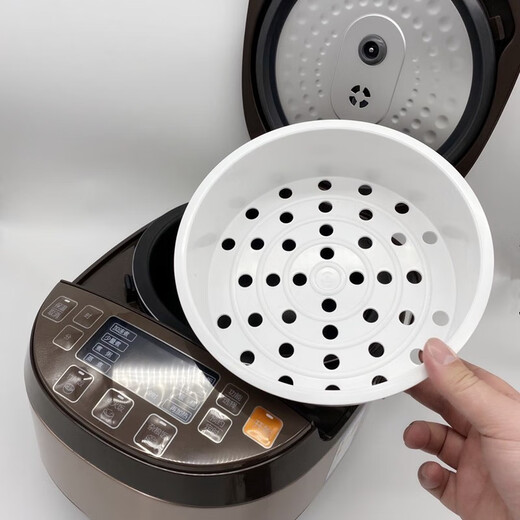 Steel Cow is suitable for Su.Por rice cooker, steamer, rice cooker accessories, steaming grid 1.6L, 2L, 3L, 4L, 5 liter plastic steaming rack, thickened steaming layer, Joyoung steamer, Midea rice cooker universal accessories, 4L regular straight inner pot for use