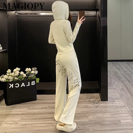 Magiopy International Luxury High-end Brand 2025 Spring Salt Style Casual Sport Set Women's Fashionsable Age Creming Bupet Blue S (100Jin [Jin равно 0,5 кг])
