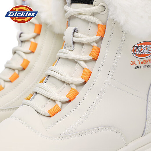 Dickies women's snow boots women's boots plus velvet Martin boots thickened warm cotton boots high top casual boots Beige 39