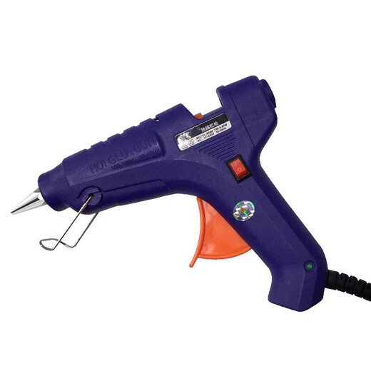 Heißklebepistole für die Montage von Computerwerkzeugen/geeignet für die Computermontage, handgefertigt, DIY, geeignet für 11 mm Heißklebestift/80 W große Klebepistole blau, gratis 5 Klebestifte 80 W Klebepistole