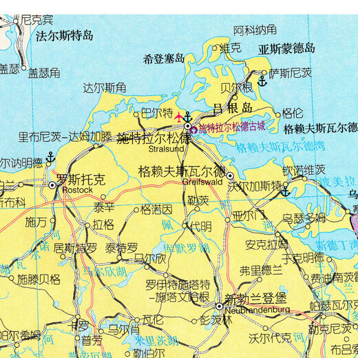 2024 Nuevo mapa alemán Versión china Pegatinas de pared extra grandes y enormes pintura decorativa de tráfico mapa alemán versión 13590 (grande) material de lona de aceite (con doble entrega