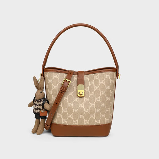 CALVIAKRIM2025 new four-season bucket bag crossbody bag bags high-end feel hand-held shoulder work commuting lightweight women's bag brown