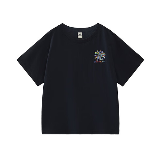 Bannière Little Pig (PEPCO) [7A Vêtements parent-enfant antibactériens] 25 Summer Breatch Controutfoux Couvre-manches peignées Coton Fireworks Match T-shirt Black 175