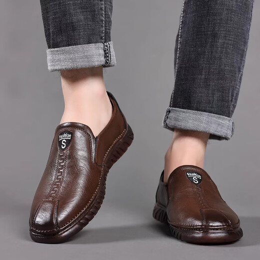 Satchi [Tempérament First Choice des hommes] Chaussures en cuir 2025 Nouvelles chaussures pour hommes Spring and Summer Business Business Casual Chores Soft Cow Cow
