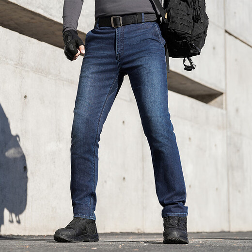 Dragon Tooth Third Generation Dragon Tooth Hidden Blade Tactical Commuting Slim Jeans Straight Version Comfortable and High Wear Resistance Work Simple Outdoor Medium Blue (Hidden Blade) 36 180/88B Height 180 Weight 155-170