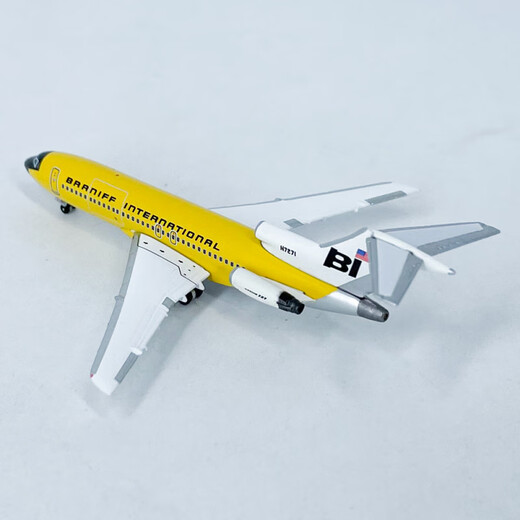 1:500布兰尼夫国际航空波音727-100客机N7271飞机模型合金成品