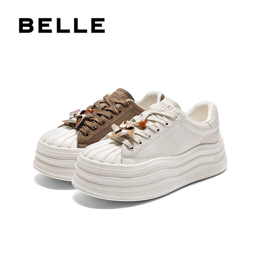 Belle wellige, vielseitige weiße Schuhe für Frauen 2025 Qiuxin Einkaufszentrum gleiche Perlen-Freizeitbrettschuhe E7K1DCM5 Vorverkauf vorverkauf