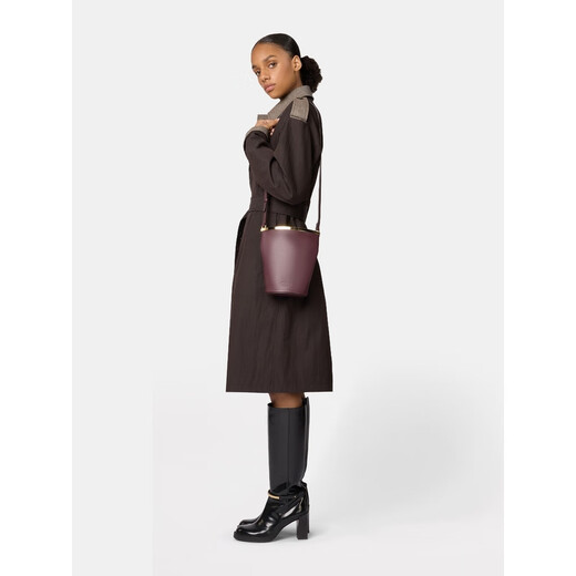 TOD'S【季末特惠】TOD'S官方女士MAGENTA BAG迷你水桶包 酒红色