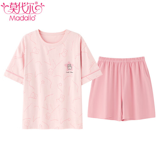 
Modal pure cotton pajamas for women in summer thin round neck short sleeve shorts sweet casual student home clothing set can be worn outside Z9855 M [recommended to wear 80-100Jin [Jin equals 0.5 kg]]