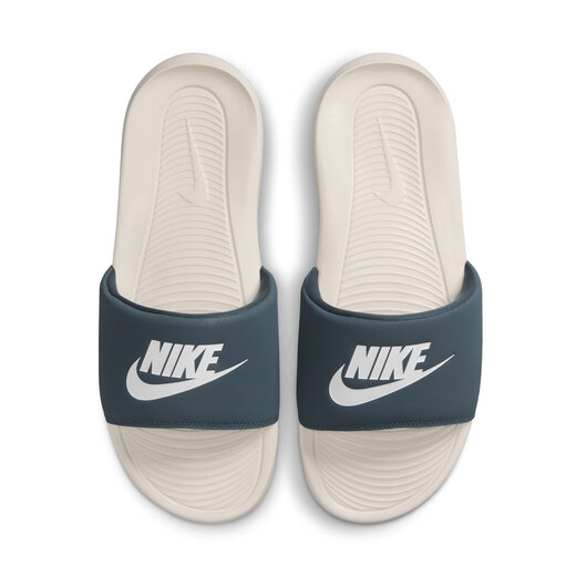 Nike Men's Casual Cushioning Slippers Indoor Flip-Flop Grip Rebound NIKE VICTORI CN9675 403 Ordnance Deep Sea Blue/Sail White/Light Earth Brown 42.5