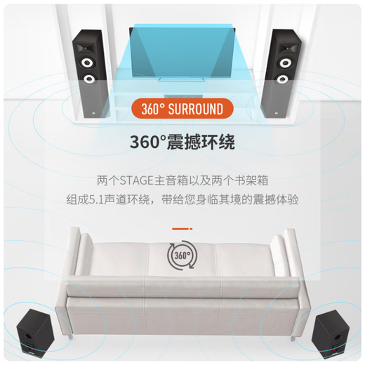JBL Stage 180 Home Theatre Set Amplificateur Amplificateur complet Set complet 5.1 Channel Living Room Home 7.1 Channel Stéréo Subwoofer Surround Effet Sound Effect Player Subwoofer [High Edition] Stage 180 5.1 Amplificateur Home Set Set