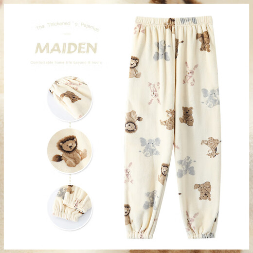 Muji com gleiche Pyjamahose für Frauen im Herbst und Winter Flanell verdickte Hosen