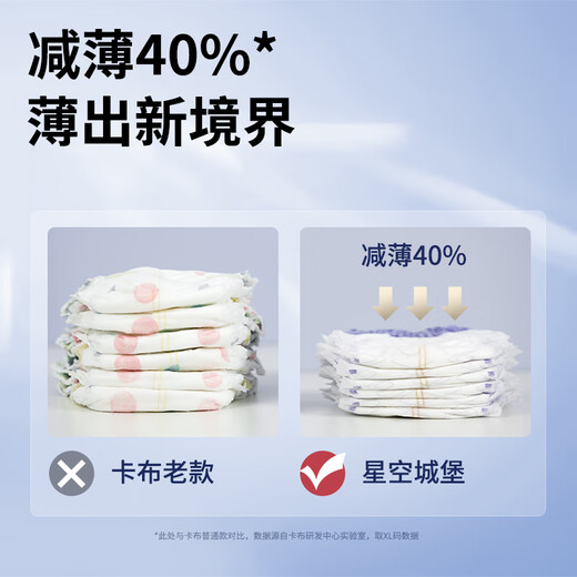 KABU Star Castle pull-up diapers for babies, leak-proof and absorbent, pull-up pants trial size XXXL size 4 pieces (17kg)