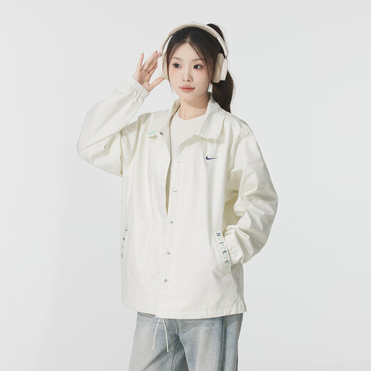 
Nike (NIKE) Women's Clothing 2025 New Summer Sportswear Fashion Outdoor Windproof Jacket Casual Fitness Training Woven Jacket IH9274-047 S
