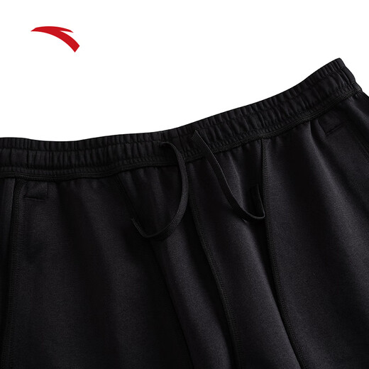 Anta (Anta) Jogginghose Herren Hoodies 25 Jahre Sommer atmungsaktiven Outdoor-Laufen Hose Casual Hosen, die lose Hosen binden [Logo Gummi Schließung] Schwarz 7304-1 XL