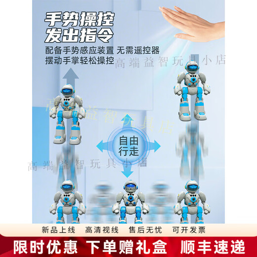 Pushou 2025 new intelligent robot ai remote control voice dialogue singing dance programming toy children boy gift main picture model