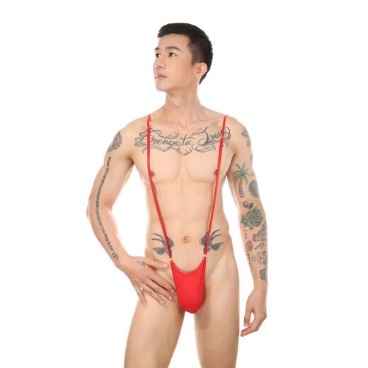 Strap adjustable jumpsuits for men's underwear men's sexy underwear men's sexy gay nightclub underwear white (bd) men's single size