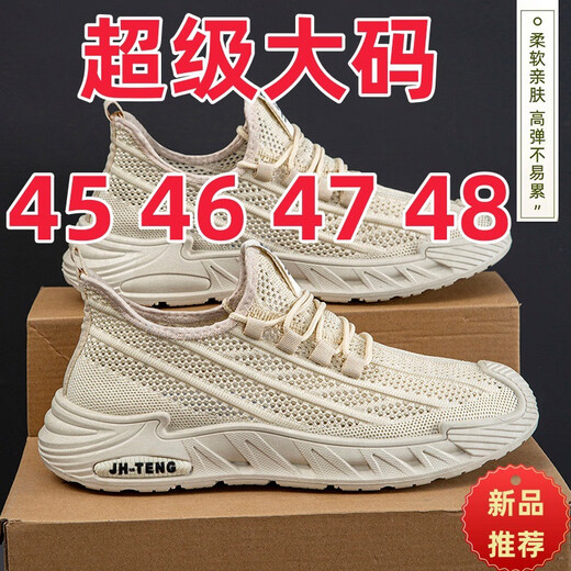 昌祥回力大码男鞋春夏季2025新款透气网面鞋子男4546 47 48跑步休闲运动鞋 FH-亿博25-2灰色 40