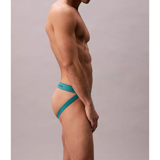 Calvin Klein CK men's thong underwear 5-pack sports crotch protector trendy brand underwear fashion logo belt gift for boyfriend Bayou yellow / glacier yellow / lava yellow 5 pieces S