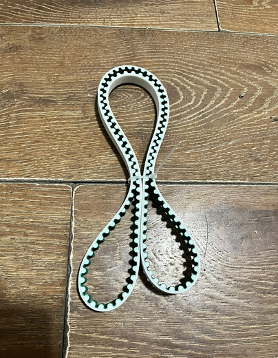 震冉蜂鸟赛博代驾车改后同步轮55齿同步轮皮带轮提速至55码左右配皮带 无缝钢丝皮带1048白色