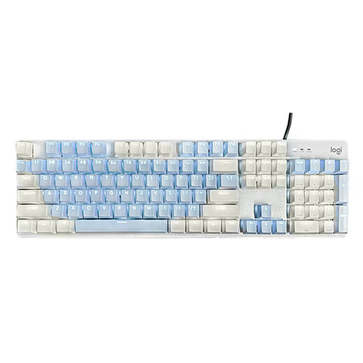 
Hewu mechanical keyboard K845 wired blue and white double-paired powder for girls fashion simple and beautiful office blue and white double-paired official standard No 104 key blue shaft