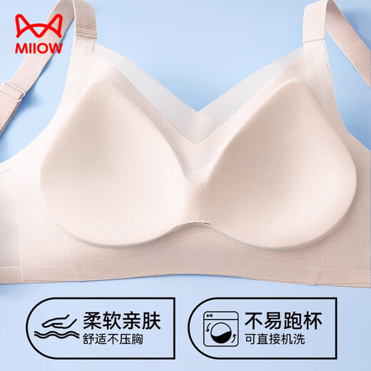 Cat Man Traaceless Unterwäsche Frauen Sommer dünner Stahl-Ring-freier BH Kühle Eisdraht sammeln sexy Bra Haut m