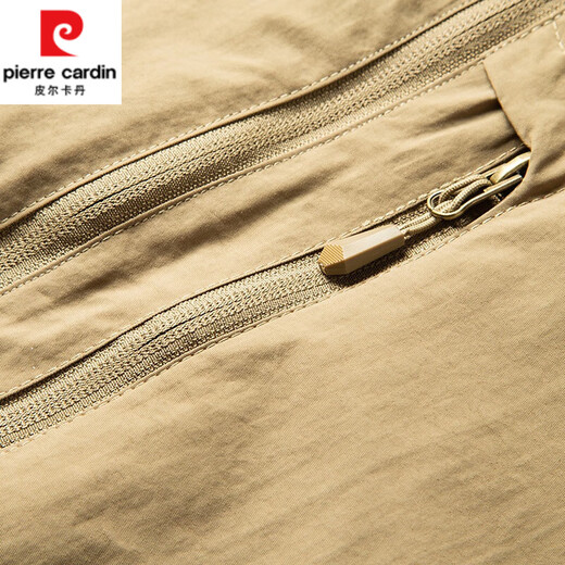 皮尔卡丹（pierre cardin）春夏季薄款立领钓鱼马甲男工装背心户外休闲男装潮流无袖坎肩外套 卡其色 夹克背心686 XL