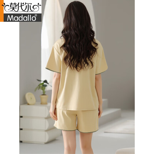 莫代尔睡衣女2025夏季新疆棉短袖短裤简约休闲棉质薄款家居服套装可外穿 Z9859 2XL 建议140-160斤