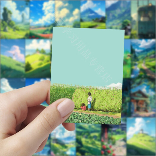 Modou Shenghuo 126 Miyazaki Hayao's Summer Scenery Stickers ins Decorative Avatar Handbook Mobile Phone Computer Waterproof Stickers Limited Time Promotion Miyazaki Hayao's Summer *63 Photos Not Duplicate