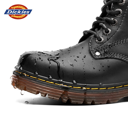 Dickies Martin Boots Мужские ботинки осень и зимние британские кожаные ботинки Пара ботинки мужчин и женские модные рабочие ботинки Универсальные мужские туфли черные (мужской стиль) 39 [размер больше, подходит для спортивной обуви 40]