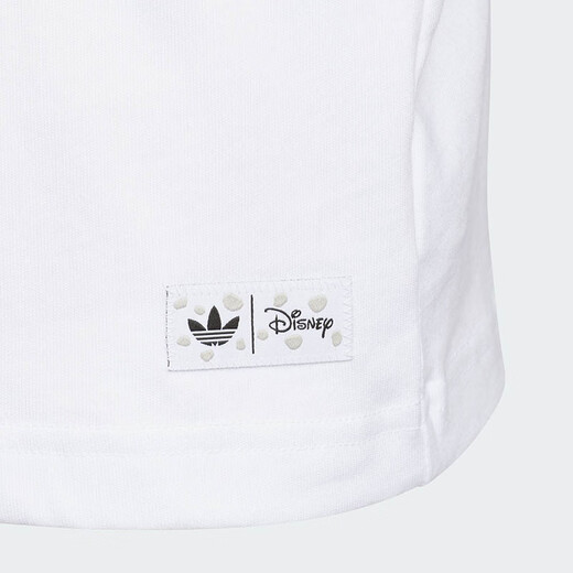 Adidas children's clothing 25 summer and autumn girls T-shirts joint-branded bow embellishment for mid-large children's loose cotton T-shirt KG6625
