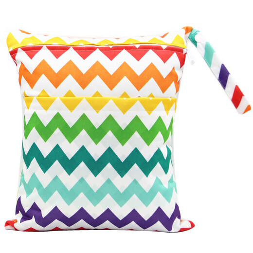 He Jiagong baby stroller hanging bag baby BB cart hanging bag diaper bag out storage bag clothes diaper portable storage bag pink double layer enlarged 36*30CM