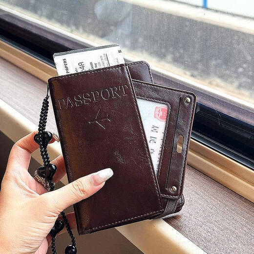 咏幻旅行护照夹防盗刷多功能收纳包家用卡包随身证件卡套随身包保护套 高品质咖啡色