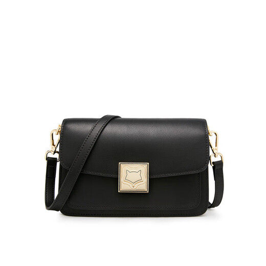 Golden Fox (Foxer) 2025 Nouveau cadeau de luxe Luxury Retro Tofu Small carré Sac pour femmes Single Band Crossbody Bag Gift For Girlfriend Black