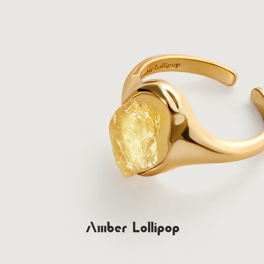 Amber Lollipop Wang Yuwen's same style crystal ring women's open index finger ring anniversary birthday gift for girlfriend and wife