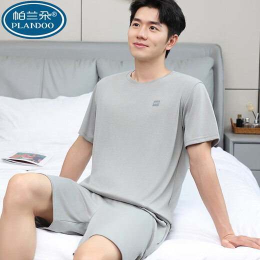 Palando Pyjamas für die Sommer-Baumwoll-Kurzärmer-Jugend im mittleren Alter mit mittleren Altersdünnern, großer Summer für Herren-Sommer-Frühlings- und Herbst-Heimkleidung 9922 [H-Serie für Männer mit kurzer Ärmel-Shorts für Männer] XL [Empfohlen 130-150jin [Jin gleich 0,5 kg]]