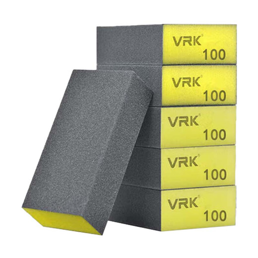 VRK sponge sanding block 100 grit sandpaper for polishing and rust removal metal plastic model sanding blocks 10 pieces