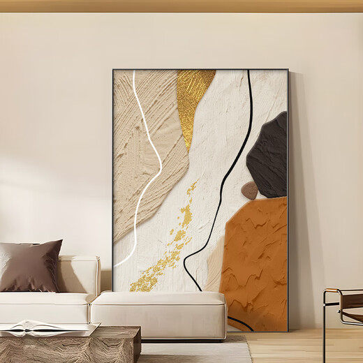 Long time no see living room decorative painting modern simple large floor-to-ceiling mural light luxury abstract high-end sofa background wall hanging painting