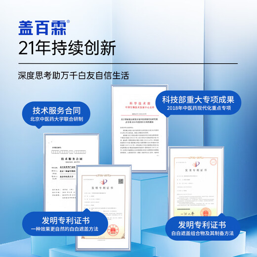 Gai Bailin White Spot Covering Liquid Vitiligo Covering Liquid Skin Color Covering External White Spot Covering Waterproof and Sweatproof Small Blue Bottle Waterproof Small Blue Bottle Facial Equipment (Face, Neck, Limbs and Trunks)