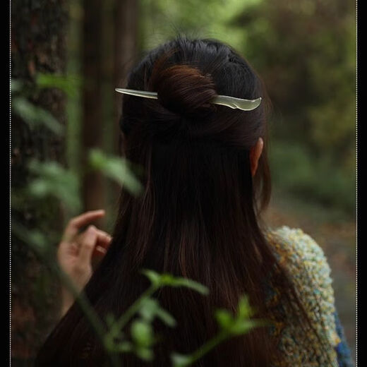 Chai Shi ox horn hairpin, ancient style jade hairpin, new Chinese style high-end tough hairpin for women, daily simple Mid-Autumn Festival gift