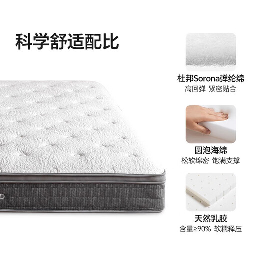 Genji Muyu Thailand imported natural latex mattress home air fiber mattress bedroom spring cushion hard 1.8*2m