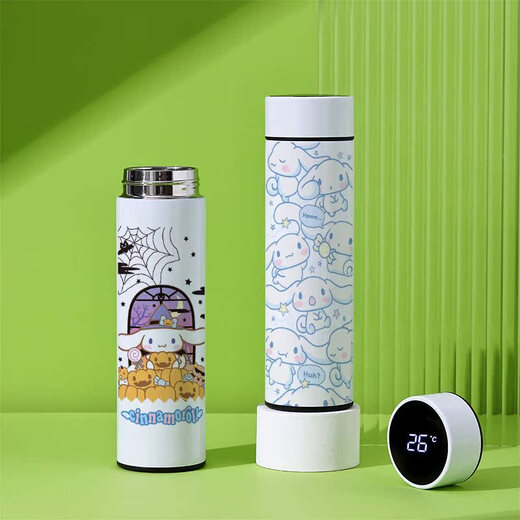 Chengliu Yugui Hund Thermos Cup süßes Mädchen Heart Water Cup Smart tragbare und gut aussehende Studentin Kinderbecher XW2603 Yugui Hund gewöhnliche Nicht-Temperaturtemperaturbecher 480 ml