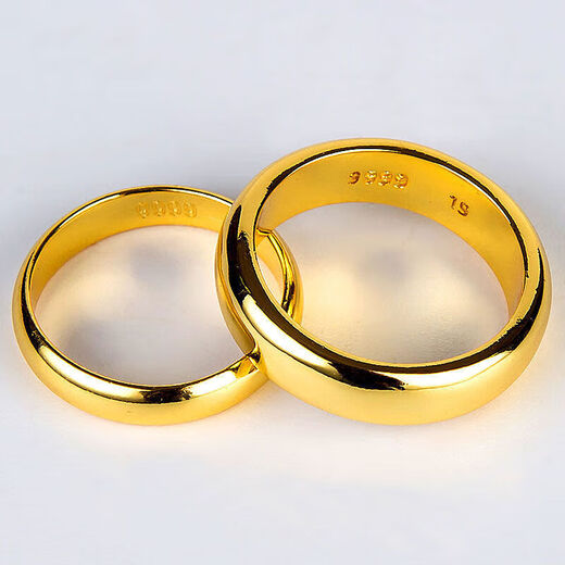 GAUSS CARLER Old Phoenix 2025 New Color Fashion Gold Ring Men's and Women's Couple Ring Closed Ring Feeling Men's Size 21 150-183 Jin Jin is equal to 0.5 kg of the same style
