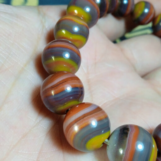 YIBIY2025 latest natural Xuanhua Shanggu Warring States red agate bracelet 12mm collection grade