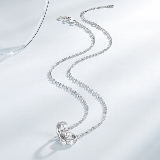Chao Acer sparkling platinum necklace for women PT950 set of interlocking necklaces as a gift for your girlfriend, priced at 510 yuan, 5.6g, chain length about 45cm