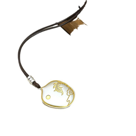 YIBIYs999 sterling silver necklace for men and women, ancient solid auspicious clouds and phoenix gold pendant, fashionable sweater chain, gift for girlfriend