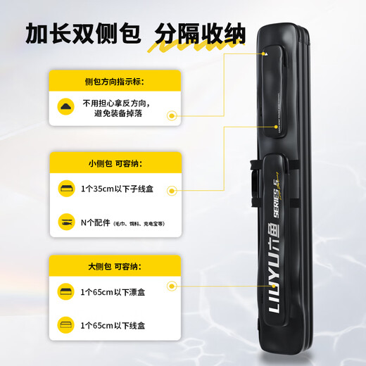 Six-fish foldable fishing rod bag, umbrella bag, two-in-one portable multi-functional drift box, line box, fishing rod storage bag, single layer - no side bag, huge capacity, scratch-resistant and wear-resistant